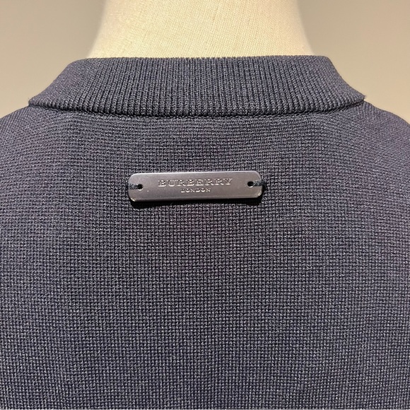Burberry Structured Knit Cardigan in Navy - Picture 6 of 8